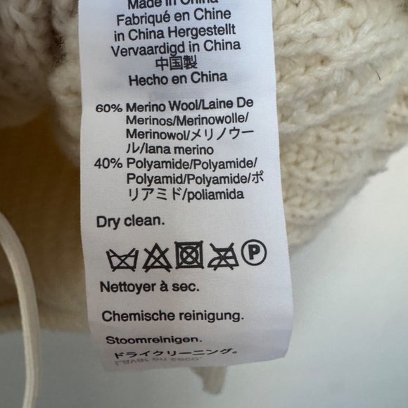 J.Crew Front Pocket Wool Turtleneck Sweater Ivory Cream XS - Picture 4 of 8